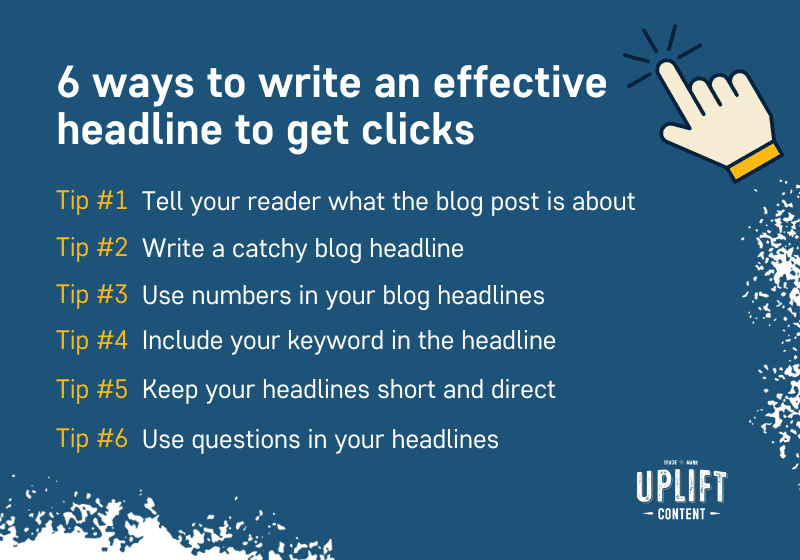 6 ways to write an effective headline to get clicks