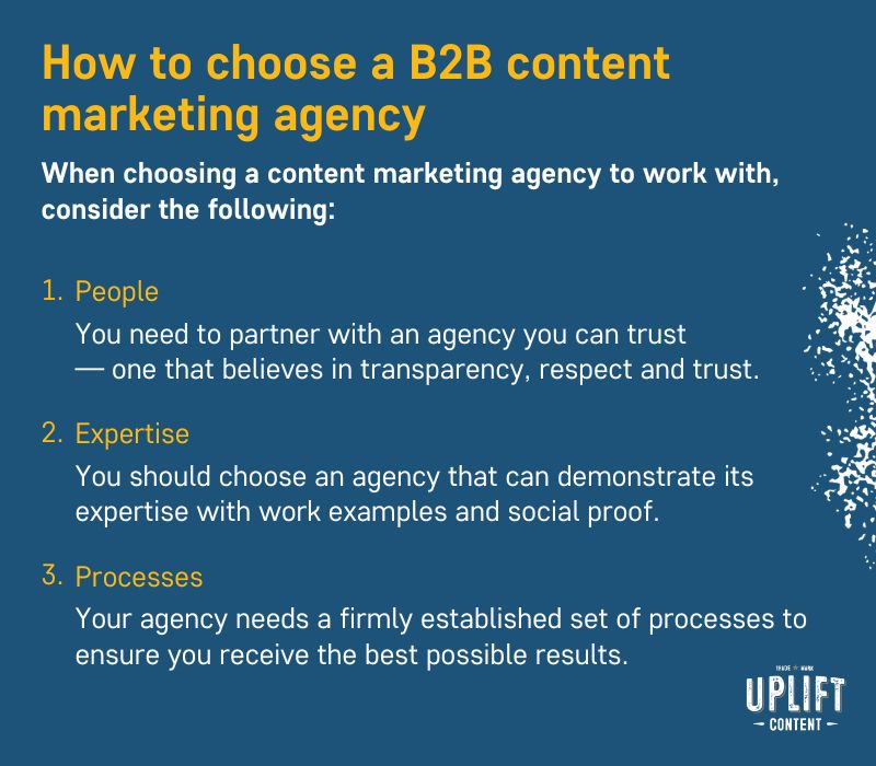 How to choose a B2B content marketing agency