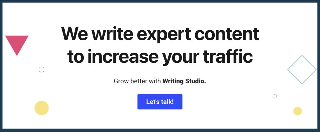 Home page of Writing Studio