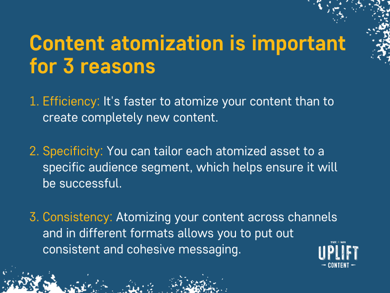 Why content atomization is important