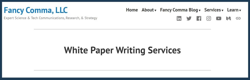 Fancy Comma: White paper writer option 1